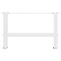 vidaXL Nohy konferenčného stolíka, biele, 2 ks, 50 x (30-31) cm, oceľové