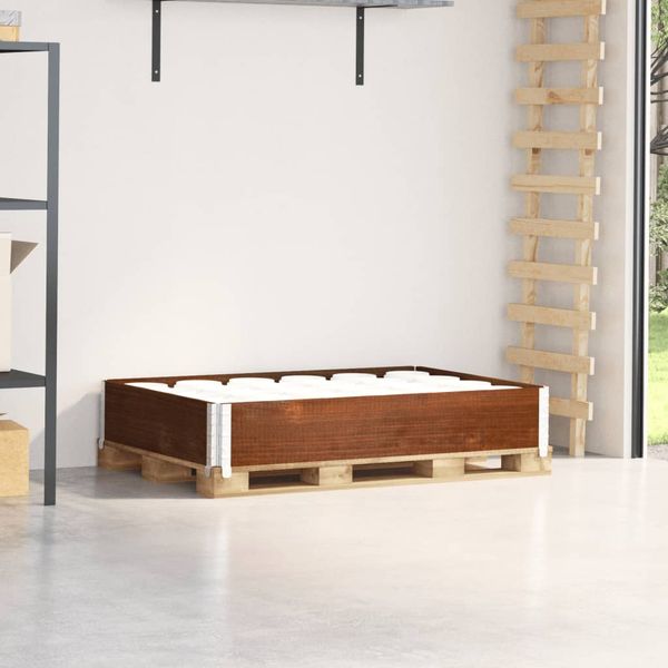 vidaXL Paletová ohrádka hnedá 120x80 cm borovicový masív