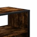vidaXL TV skrinka dymový dub 100x31x39,5 cm kompozitné drevo a kov