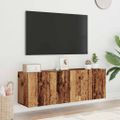 vidaXL TV skrinky nástenné 2 ks staré drevo 60x30x41 cm