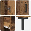 vidaXL Highboard Staré drevo 34,5 x 34 x 180 cm Kompozitné drevo