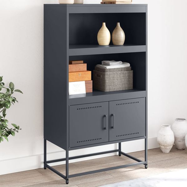vidaXL Vysoká skrinka antracitová 68,5x38,5x123,5 cm oceľ