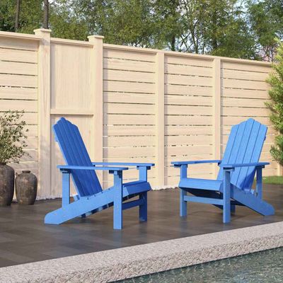 vidaXL Záhradné stoličky Adirondack 2 ks HDPE bledomodrá