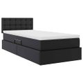 vidaXL Postel s úložným prostorem a matrací Čierna 100 x 200 cm
