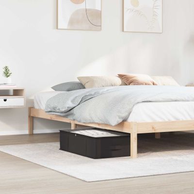 vidaXL Úložná krabica s priehľadným horným oknom 2 pcs Antracitová