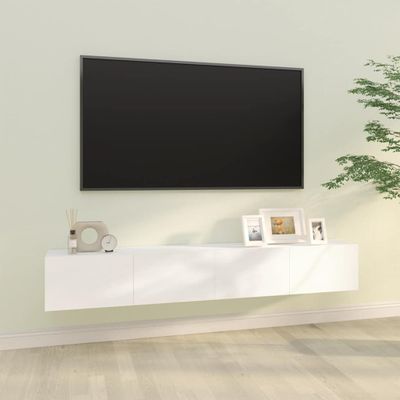 vidaXL Nástenné TV skrinky 2 ks biele 100x30x30 cm kompozitné drevo