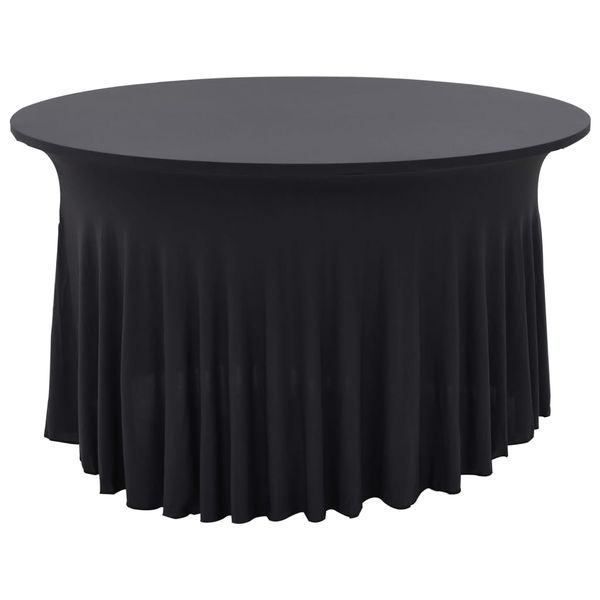 vidaXL Naťahovacie obrusy na stôl so závesom 2 ks antracitové 120x74 cm