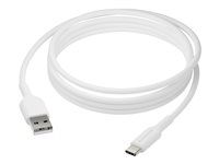 Kábel USB - USB-C s pínmi (male) do USB 2.0 A s pínmi (male) - 2 m - biela - nabíjanie a synchronizácia, braided, 100 % recyklovaný plast