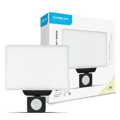 Modee LED Reflektor P-series + Senzor Milky 30W 2700lm 120° neutrálna biela (ML-FLS4000K30WSPN)