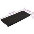 vidaXL Samolepiace nášľapy na schody 15 ks 65x24,5x3,5 cm antracitové