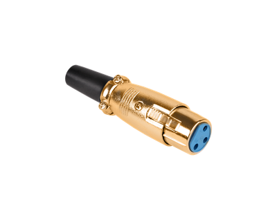 Konektor mikrofónny XLR 3-pin ZLATÝ samica