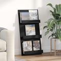 vidaXL Regál na časopisy Čierny dub 51 x 11 x 102 cm Kompozitné drevo