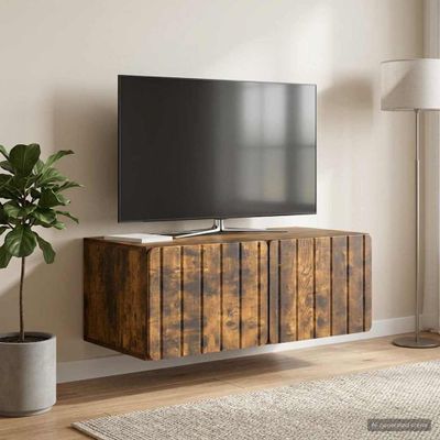 vidaXL Nástenná TV skrinka 78,5 x 41 x 30 cm Dymový dub