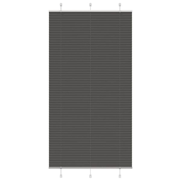 vidaXL plisovaná roleta čierna 105x200 cm Šírka látky 104,4 cm
