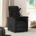 vidaXL Sklápacie kreslo, čierne, umelá koža