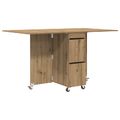vidaXL Jedálenský stôl 140 x 80 x 77 cm Kompozitné drevo Dub artisan