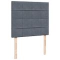 vidaXL Posteľný rám boxspring s matracom tmavosivý 90x190 cm zamat