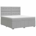 vidaXL Posteľ boxspring s matracom Svetlosivá 180 x 200 cm Látka