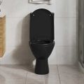 vidaXL WC sedadlo, pomalé sklápanie, rýchloupínacie, čierne
