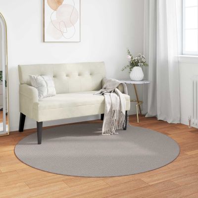vidaXL Kusové koberce Okrúhly LUGO Krémová a taupe Ø 200 CM Polyester