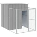 vidaXL Búda pre psa s výbehom svetlo sivá 165x1271x181 cm pozink. oceľ