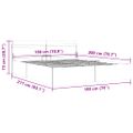 vidaXL Hydraulický posteľný rám+úložný priestor, LED, látka 180x200 cm