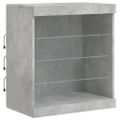 vidaXL Komoda s LED svetlami betónovo sivá 181,5x37x67 cm
