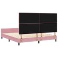 vidaXL Posteľ s pružinovým rámom Ružová 180 x 200 cm Zamat