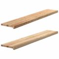 vidaXL Okenný parapet 2 ks 140x25x2 cm neošetrený dubový masív