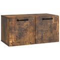 vidaXL Nástenná TV skrinka Nástenný Dymový dub 59,5 x 31 x 30 cm
