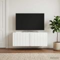 vidaXL Nástenná TV skrinka 78,5 x 41 x 30 cm Biela s vysokým leskom