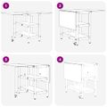 vidaXL Jedálenský stôl 122 x 80 x 76,5 cm Kompozitné drevo Staré drevo