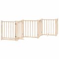 vidaXL Brána pre psa s dverami skladacia 15panely 750cm topoľové drevo