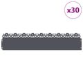 vidaXL Obrubníky trávnika 30 ks 103 x 0,05 x 22 cm Oceľ Antracitová