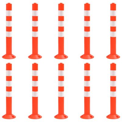 vidaXL Dopravné stĺpiky 10 ks 75 cm PE