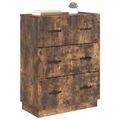 vidaXL Zásuvkový kabinet Dymový dub 66 x 34,5 x 87 cm Kompozitné drevo