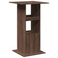 vidaXL Barový stôl s policami hnedý dub 60x60x102 cm kompozitné drevo