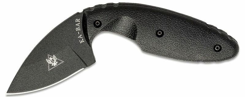 KA-BAR KB-1480 TDI ORIGINAL taktický nôž 5,7 cm, celočierna, Zytel, puzdro