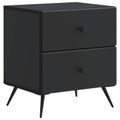vidaXL Nočný stolík 2 ks Čierna 43 x 34,5 x 47,5 cm Kompozitné drevo