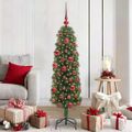 vidaXL Umelý vianočný stromček Zelená 150 cm PVC, oceľ a plast