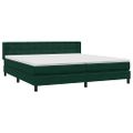 vidaXL Box Spring Posteľ s matracom Tmavo zelená 200x210 cm Zamat