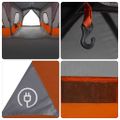 vidaXL Stan pre 16 osôb so strechou Šedá a oranžová 680 x 510 x 210 cm