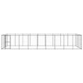 vidaXL Vonkajšia voliéra pre psov oceľová 43,56 m²