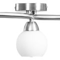 vidaXL Stropná lampa+keramické tienidlá na 3 žiarovky E14, biela guľa