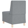 vidaXL Bezrúčková modulárna sofa jednotka 3 ks Svetlosivá látka