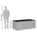 vidaXL Záhradný úložný box hnedý 180x90x70 cm polyratanový