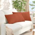 vidaXL Vankúše na pohovku 2 pcs Červenooranžová 80 x 40 cm