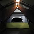 vidaXL Rodinný stan s LED, 9 osôb, svetlozelený, rýchloupínací