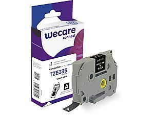 alt. páska wecare ARMOR pre BROTHER TZ335,White/Black,12mm*8m