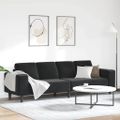 vidaXL Pohovka do obývačky Čierna 250 x 77 x 76 cm